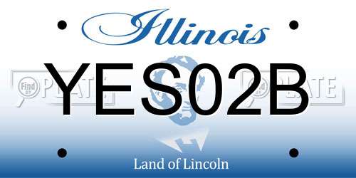 YES02B Illinois License Plate