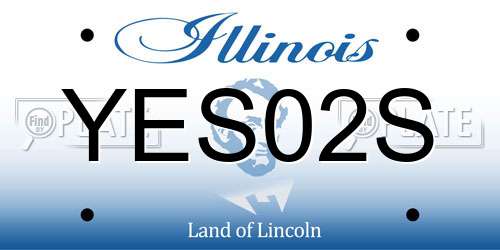 YES02S Illinois License Plate