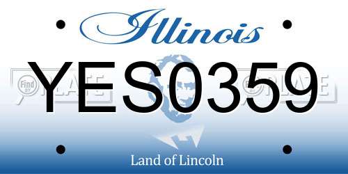 YES0359 Illinois License Plate