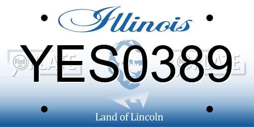 YES0389 Illinois License Plate