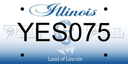 YES075 Illinois License Plate