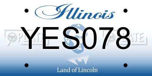 YES078 Illinois License Plate