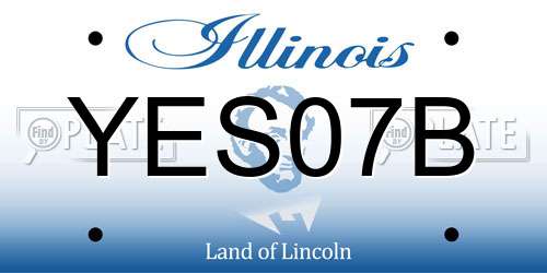 YES07B Illinois License Plate