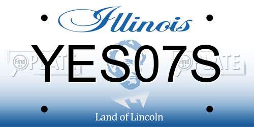 YES07S Illinois License Plate
