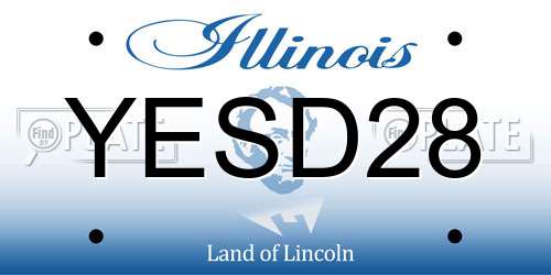 YESD28 Illinois License Plate