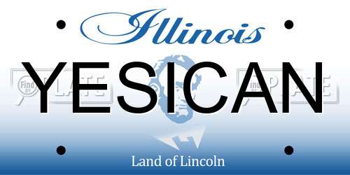 YESICAN Illinois License Plate