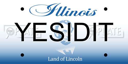 YESIDIT Illinois License Plate