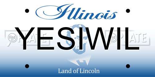 YESIWIL Illinois License Plate
