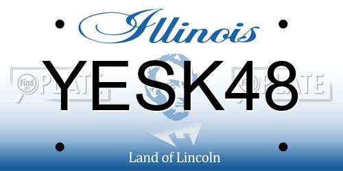 YESK48 Illinois License Plate