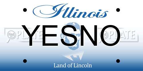 YESNO Illinois License Plate