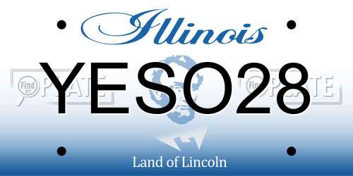 YESO28 Illinois License Plate