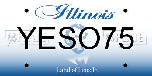 YESO75 Illinois License Plate