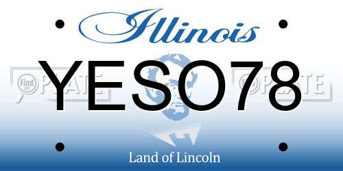 YESO78 Illinois License Plate