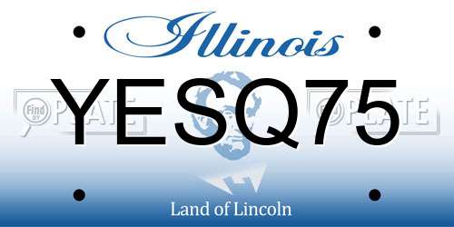 YESQ75 Illinois License Plate