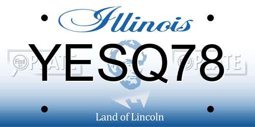 YESQ78 Illinois License Plate