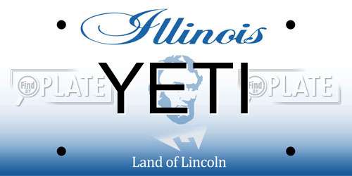 YETI Illinois License Plate