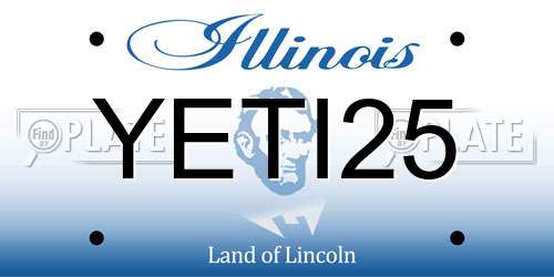 YETI25 Illinois License Plate