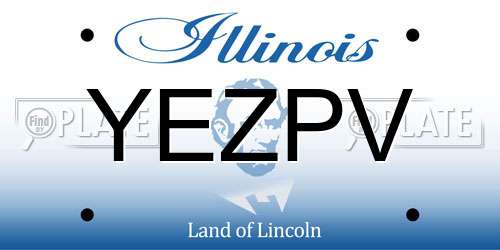 YEZPV Illinois License Plate