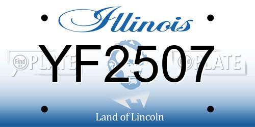 YF2507 Illinois License Plate