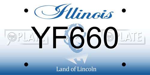 YF660 Illinois License Plate