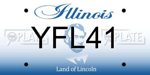 YFL41 Illinois License Plate