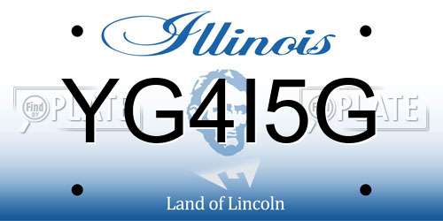 YG4I5G Illinois License Plate