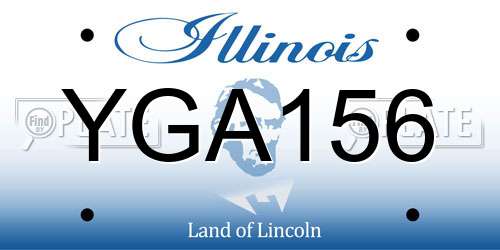 YGA156 Illinois License Plate