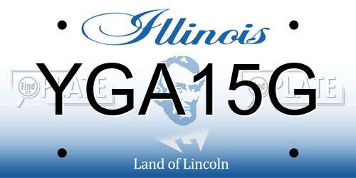 YGA15G Illinois License Plate