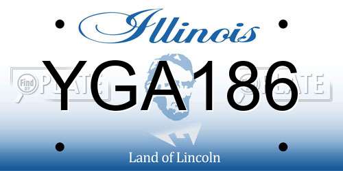 YGA186 Illinois License Plate
