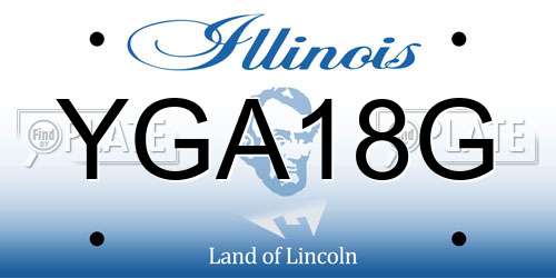 YGA18G Illinois License Plate
