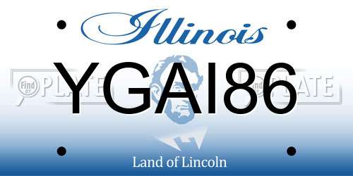 YGAI86 Illinois License Plate