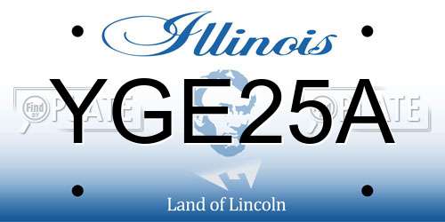 YGE25A Illinois License Plate