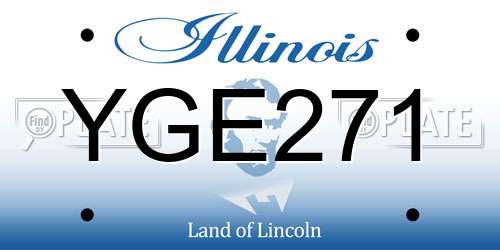 YGE271 Illinois License Plate