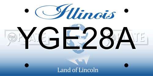 YGE28A Illinois License Plate