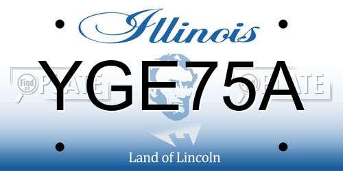 YGE75A Illinois License Plate