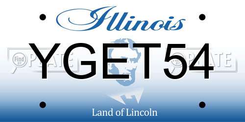 YGET54 Illinois License Plate