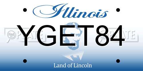 YGET84 Illinois License Plate