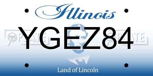 YGEZ84 Illinois License Plate