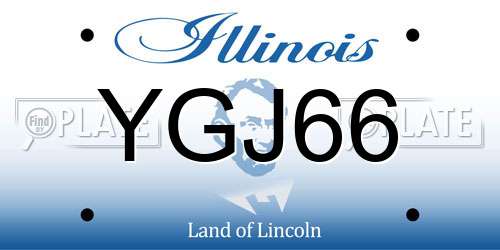 YGJ66 Illinois License Plate