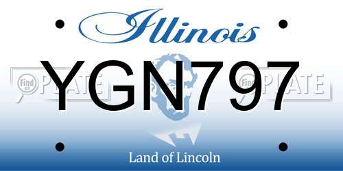 YGN797 Illinois License Plate