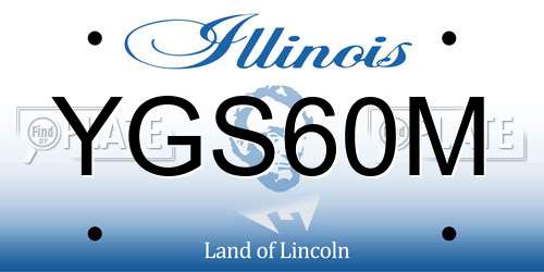 YGS60M Illinois License Plate