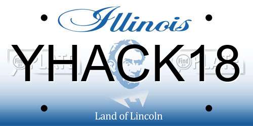 YHACK18 Illinois License Plate