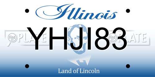 YHJI83 Illinois License Plate