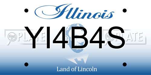 YI4B4S Illinois License Plate