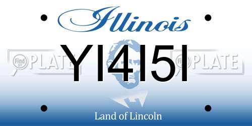 YI4I5I Illinois License Plate