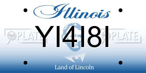 YI4I8I Illinois License Plate