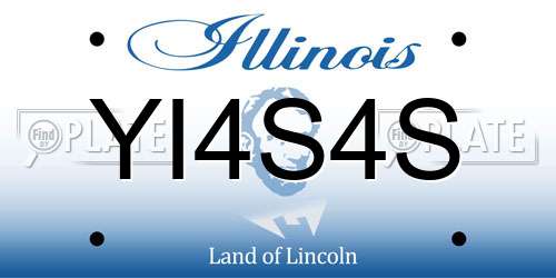 YI4S4S Illinois License Plate