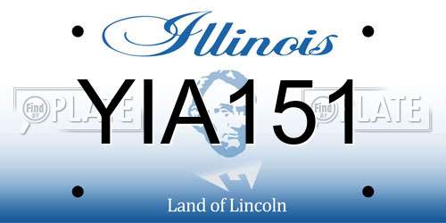 YIA151 Illinois License Plate