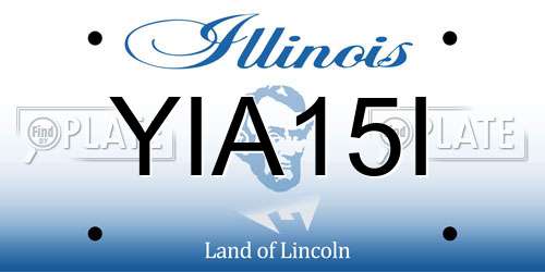 YIA15I Illinois License Plate