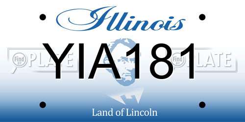 YIA181 Illinois License Plate